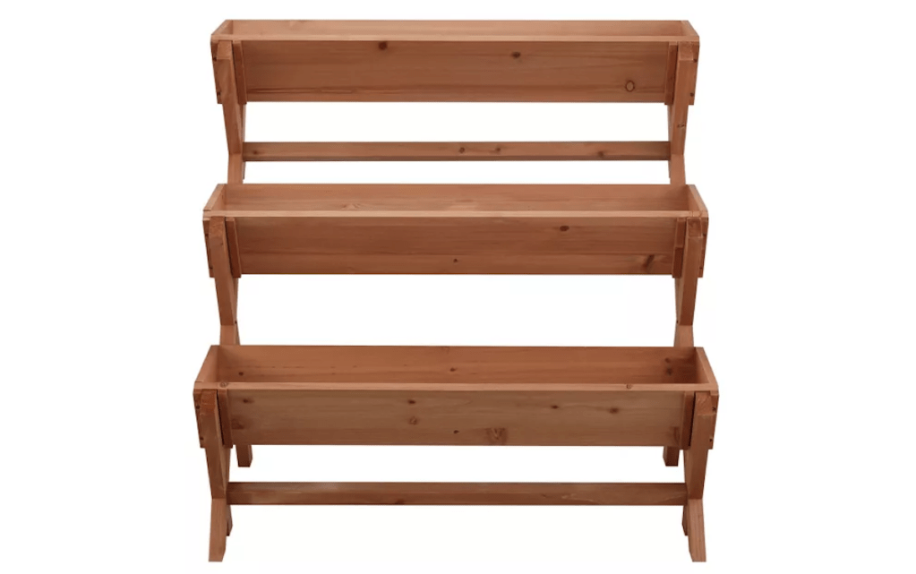 GroundWork 3-Tier Wooden Vertical Garden Planter, 36 in.