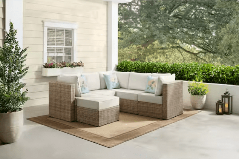 Hampton Bay Crystal Ridge 6-Piece Modular Sectional Set