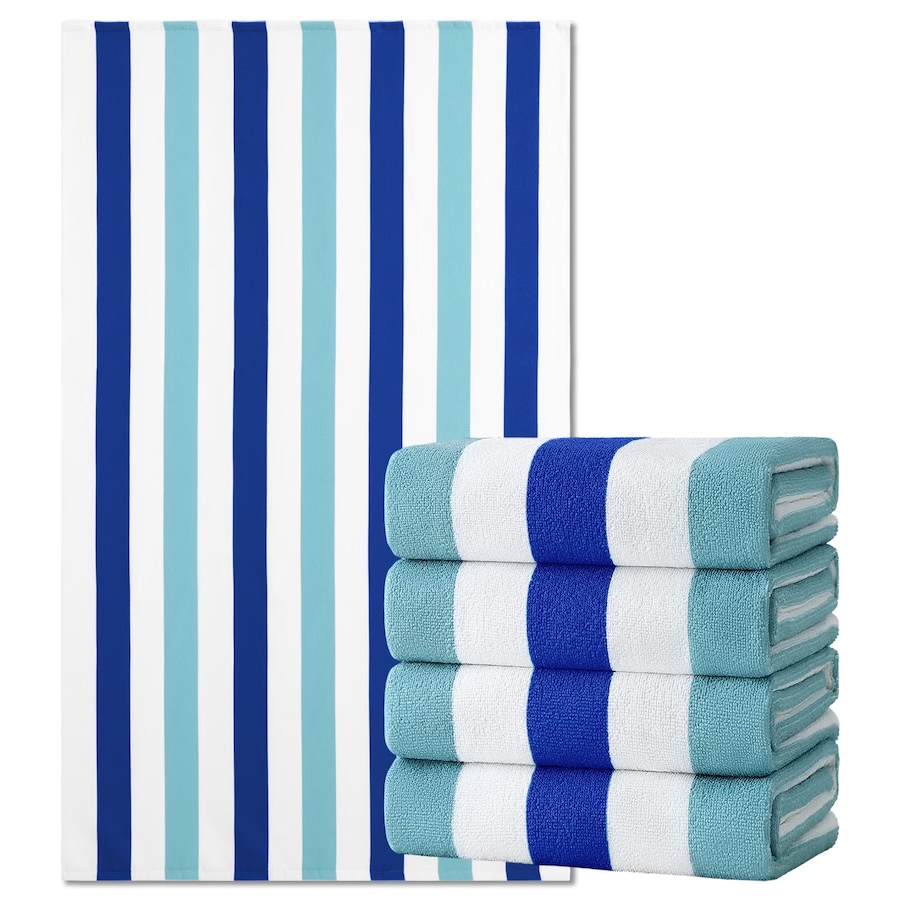 Jessy Home 4-Pack Oversized Beach Towel Set
