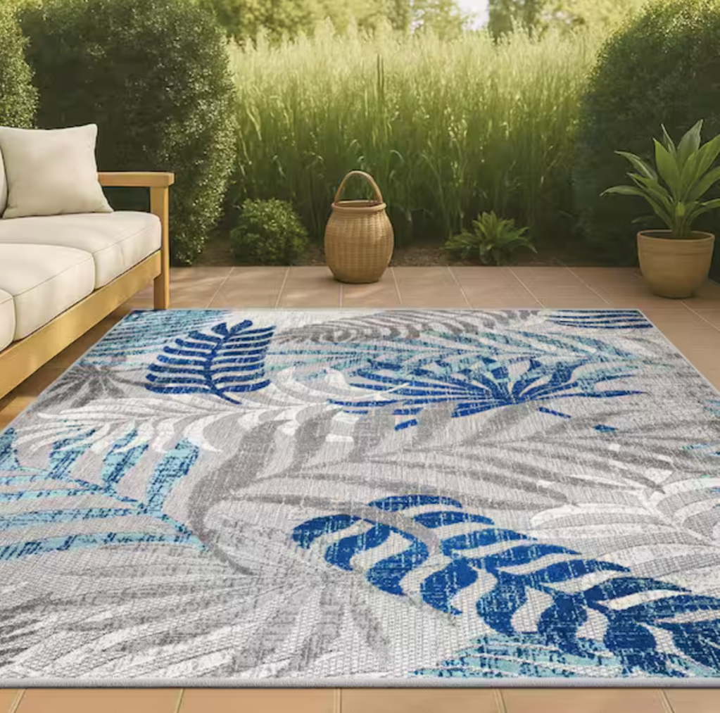 Jonathan Y Tropics Palm Leaves Area Rug