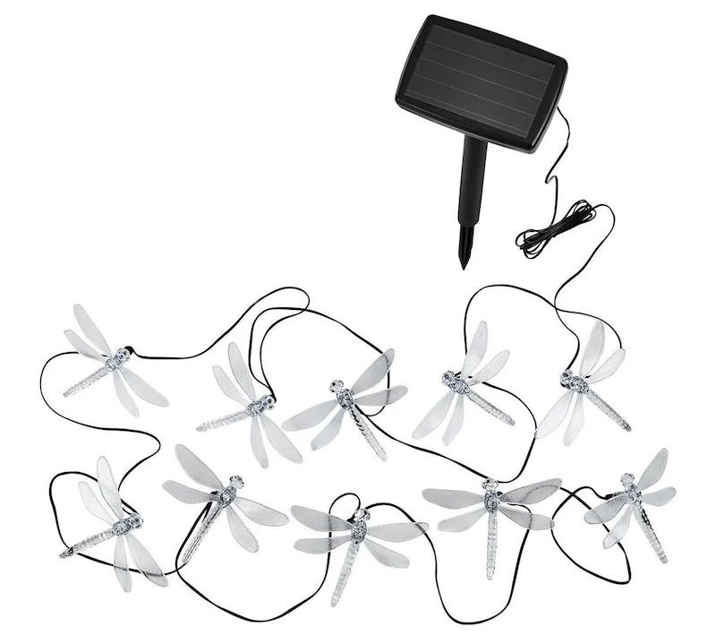 Luminar Outdoor Solar Dragonfly LED String Lights