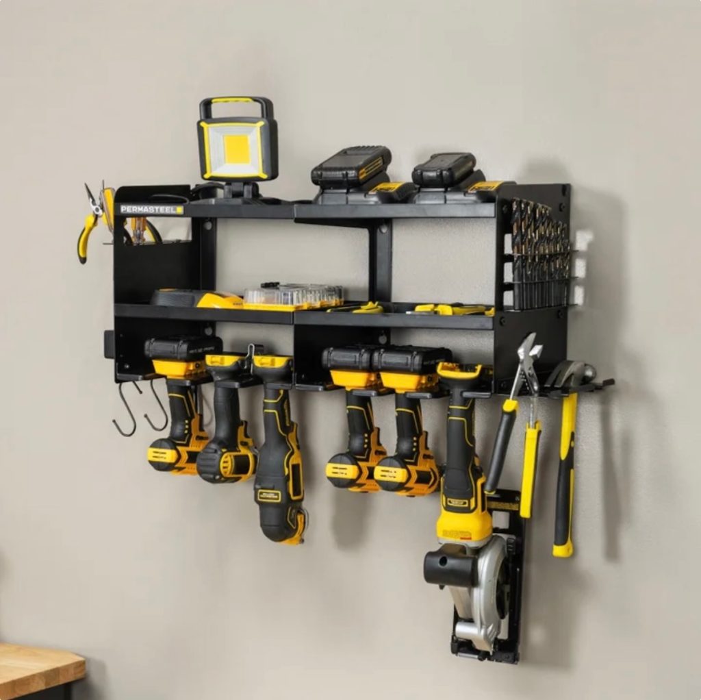 Permasteel Heavy Duty Wall Mounted Power Tool Organizer
