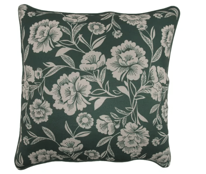 Red Shed Farmer's Floral Square Throw Pillow