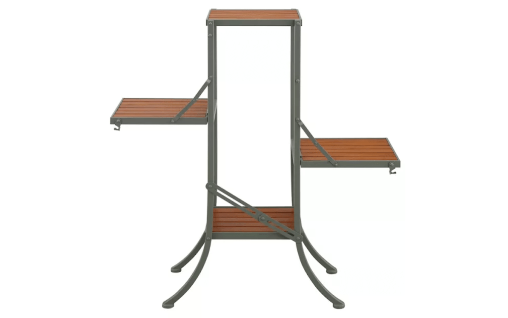 Red Shed Metal Folding Table with 4 Shelves