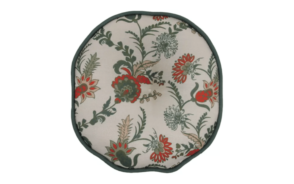 Red Shed Paisley Floral Round Throw Pillow