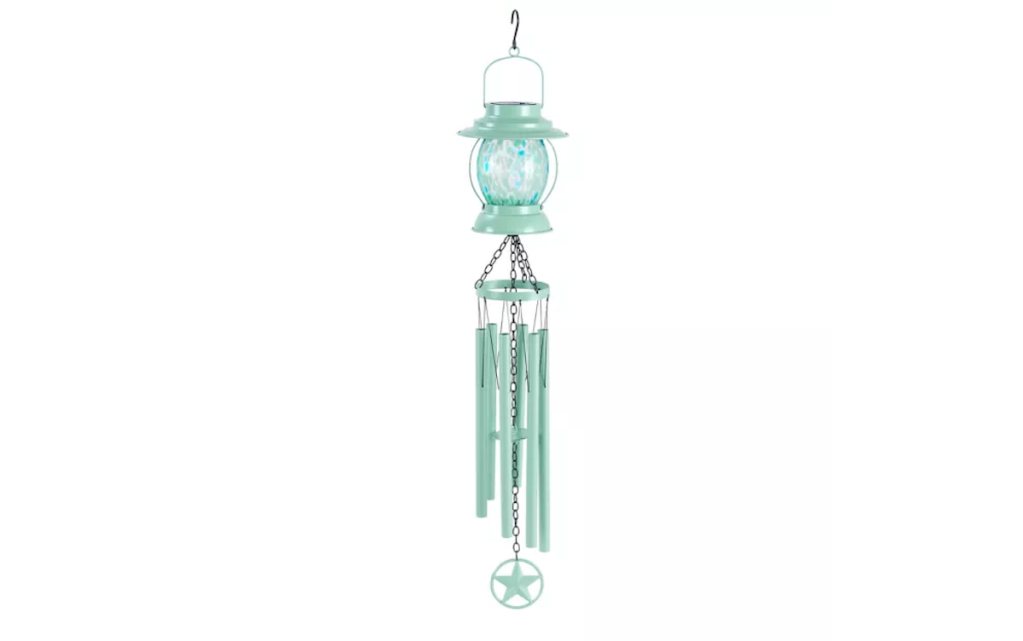  New Arrival Red Shed 40 in. Solar Colored Glass Wind Chime