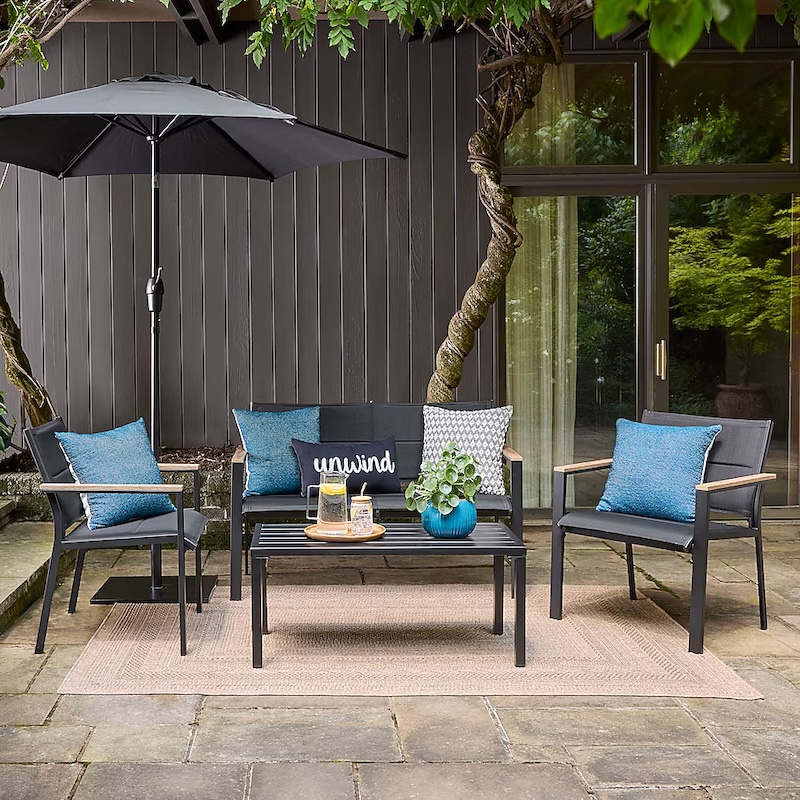 Style Selections Wade 4 -Piece Patio Conversation Set