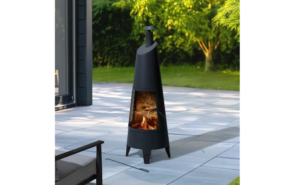 Sunjoy Chiminea Fire Pit & Grill