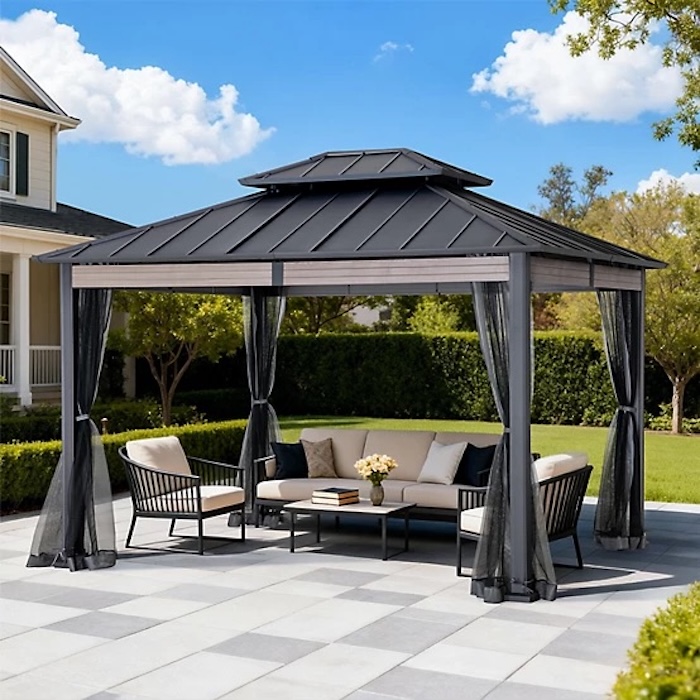 Sunjoy Heavy-Duty Hardtop Gazebo