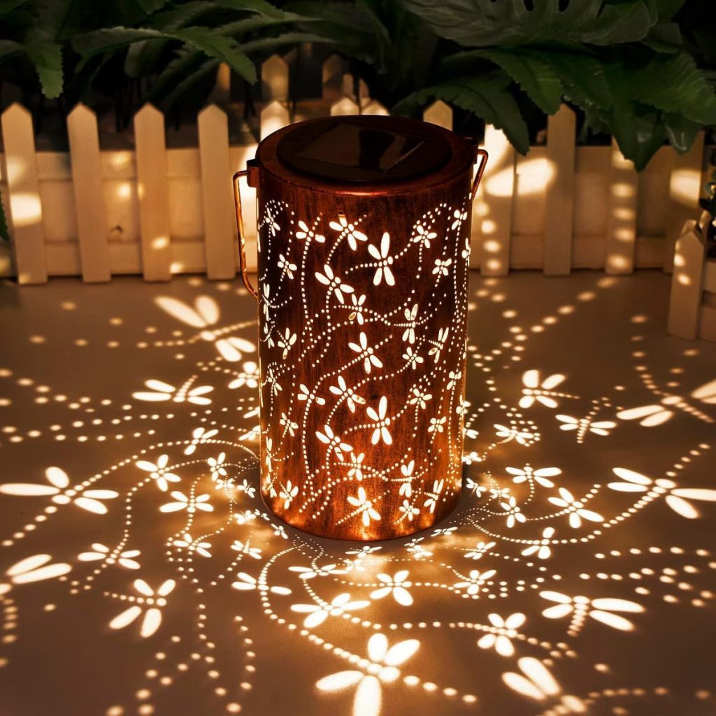 Swtroom Solar Lanterns Outdoor Hanging Dragonfly Light