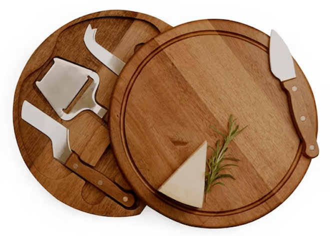 Toscana Acacia Cheese Board and Tools Set