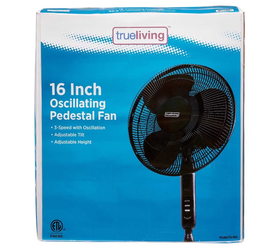 True Living Oscillating Pedestal Fan