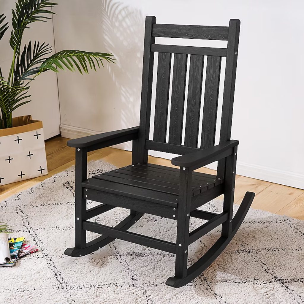 VOUA HDPE Patio Rocking Chair