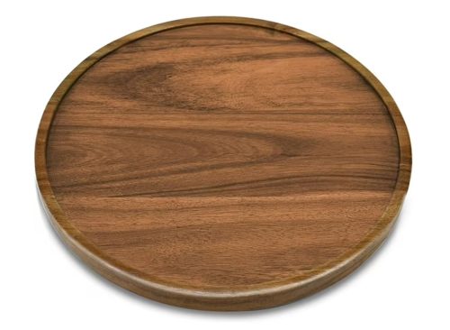 10 Inches Candle Holder Tray Home Decor, Acacia Round Wood Tray for Coffee Table, Coffee Table Tray,Small Wooden Serving Tray, Decorative Trays for Home Decor(1 Pack)