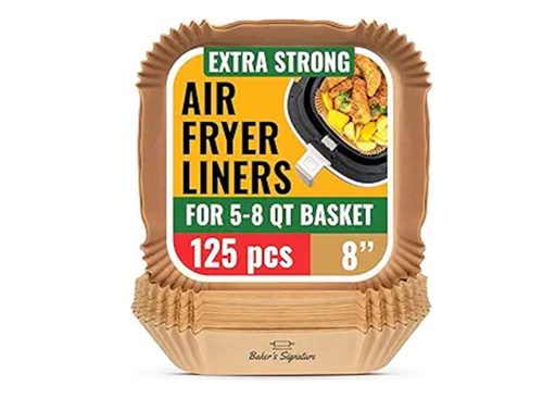 Air Fryer Paper Liners, 125Pcs Air Fryer Disposable Liners, Non-Stick and Oil Proof for Easy Cleanup, 8
