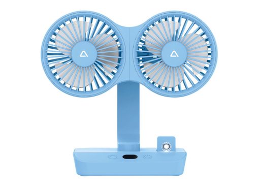 Ambiano Adjustable Dual Headed Fan, Blue
