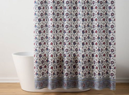 Americana Floral Shower Curtain Blue - Threshold™