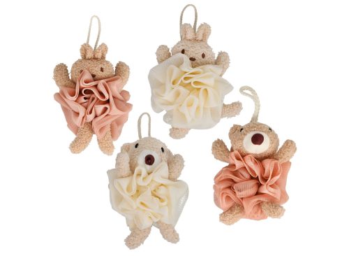 April Bath And Shower Kids Animal-shaped Bath Puff, Assorted Designs