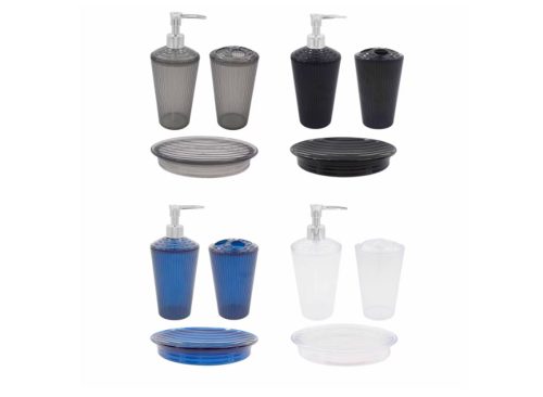 Assorted Plastic Bathroom Accessories, 3-ct. Pack