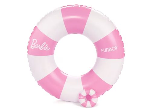 Barbie™ + Float Life by Funboy Pink & White Striped 34" Kids Tube & Barbie Doll Matching Tube