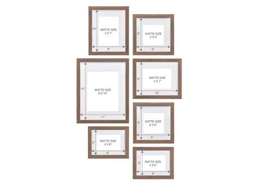 Belle Maison 7 pc Gallery Wall Frame Set