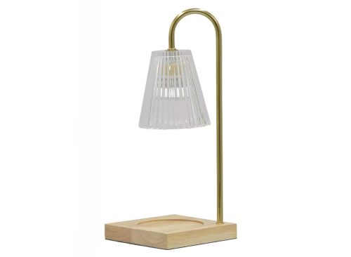 Belle Maison Ribbed Glass Candle Warmer Lamp