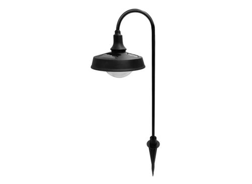 Better Homes & Gardens Corbyn Matte Black Metal Solar Powered LED Landscape Walkway Light, 20 Lumens
