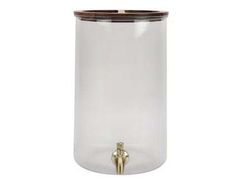 Better Homes and Gardens 2-Gallon Countertop Beverage Dispenser with Clear Acrylic and Acacia Wood Lid