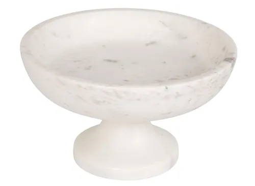 Bloomingville Marble Footed Bowl, White
