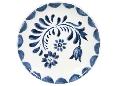 Blue Floral Ceramic Plate