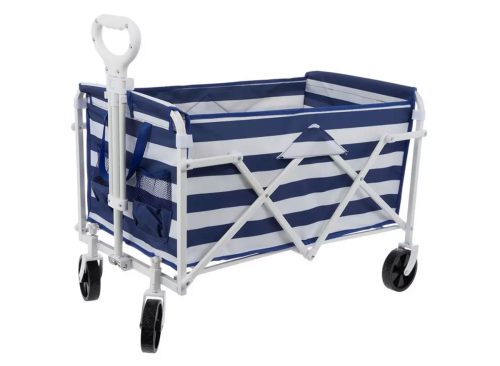 Blue & White Striped Folding Wagon