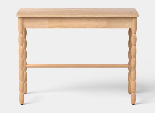 Bobbin Turned Wood Desk with One Drawer Natural - Room Essentials™