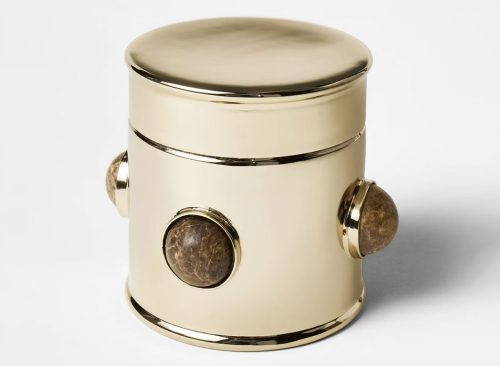 Brass Canister with Stone Details - Threshold™ designed with Studio McGee