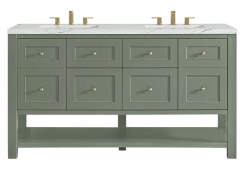 Breckenridge 60" Bathroom Vanity in Smokey Celadon by James Martin Vanities