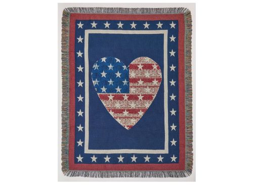 BrylaneHome Jacquard Tapestry Blanket - Americana
