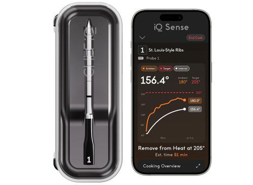 CHEF iQ Sense | Smart Wireless Meat Thermometer | Ultra-Thin Probe | WiFi Unlimited Range | 1000°F Heat Safe | 5 Sensors | BBQ, Grill, Oven, Smoker, Air Fryer | Gen3