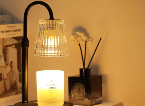 Candle Warmer Lamp,with Timer & Dimmer(3Bulbs),Candle Lamp Warmer Height Adjustable,Gifts for New Home,House Warming Gift,Birthday Gifts for Women/Daughter/Mom/Friend-Black