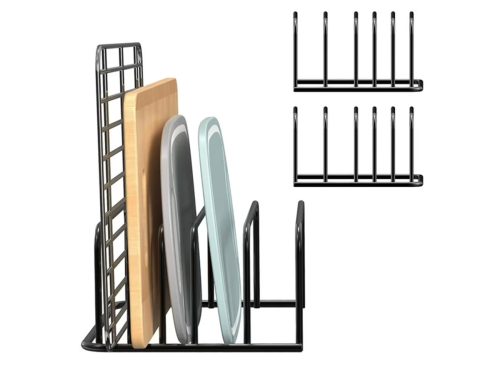Charext Cutting Board Organizer, [2-Pack] Cutting Board Holder Rack Baking Cookie Pan Sheets Cooling Small Racks Storage Stand for Kitchen Cabinet Countertop Bakeware Organizer 7.08 x 5.51 x 3.15 in