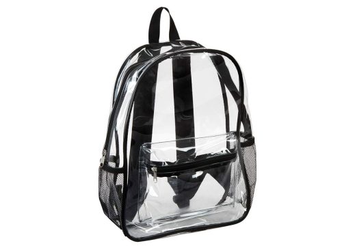 Clear Backpack with Black Straps