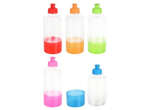 Clear Water Bottles with Removable Snack Compartments, 13 oz