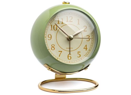 Clock Small Table Clock for Table, Vintage Analog Retro Non Ticking