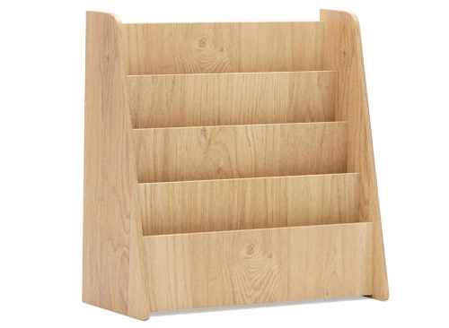 Costway 4-tier Kids Wooden Bookshelf Toddlers Book Rack with Deep Shelves Natural