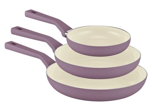 Crofton 3 pk Ceramic Frying Pans, Lilac