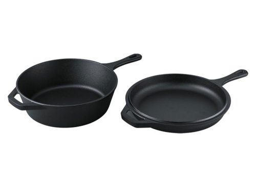 Crofton Cast Iron 2 in 1 Deep Skillet