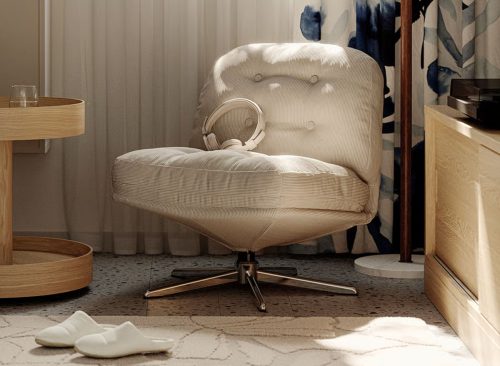 DYVLINGE Swivel chair, Kelinge beige