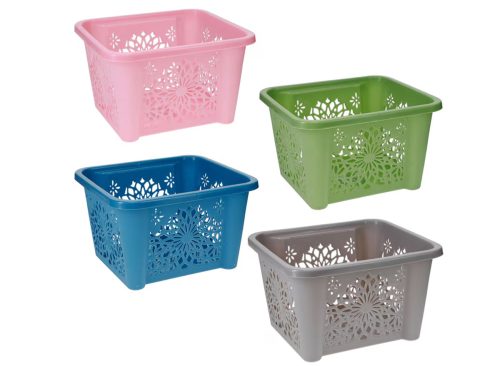 Daisy Printed Stackable Plastic Baskets