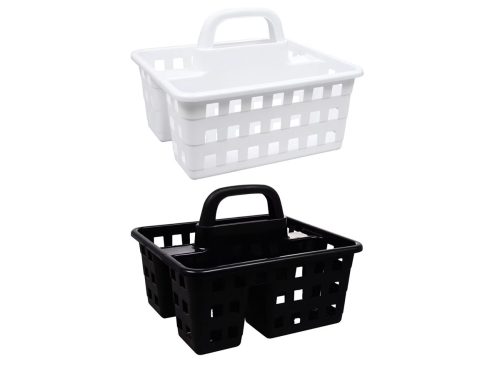 Divided 3-Compartment Plastic Caddies, 10x8.75x7.5 in
