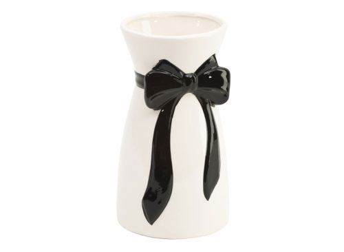 ECCOLO 9.5in Ceramic Embossed Bow Vase