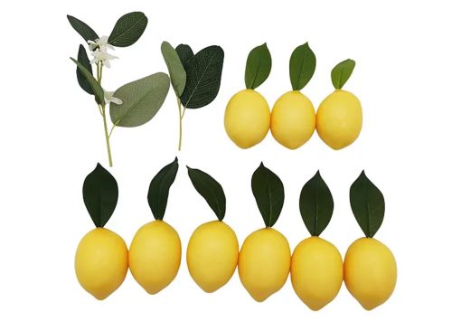 Everyday Decor Artificial Lemon Bowl Filler Decor