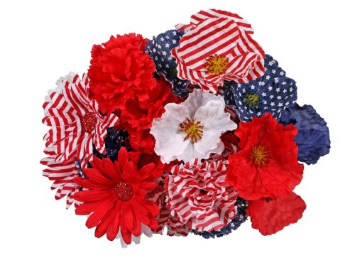 Floral Garden Americana Red, White, and Blue Stem Flower Bushes, 16.25 in